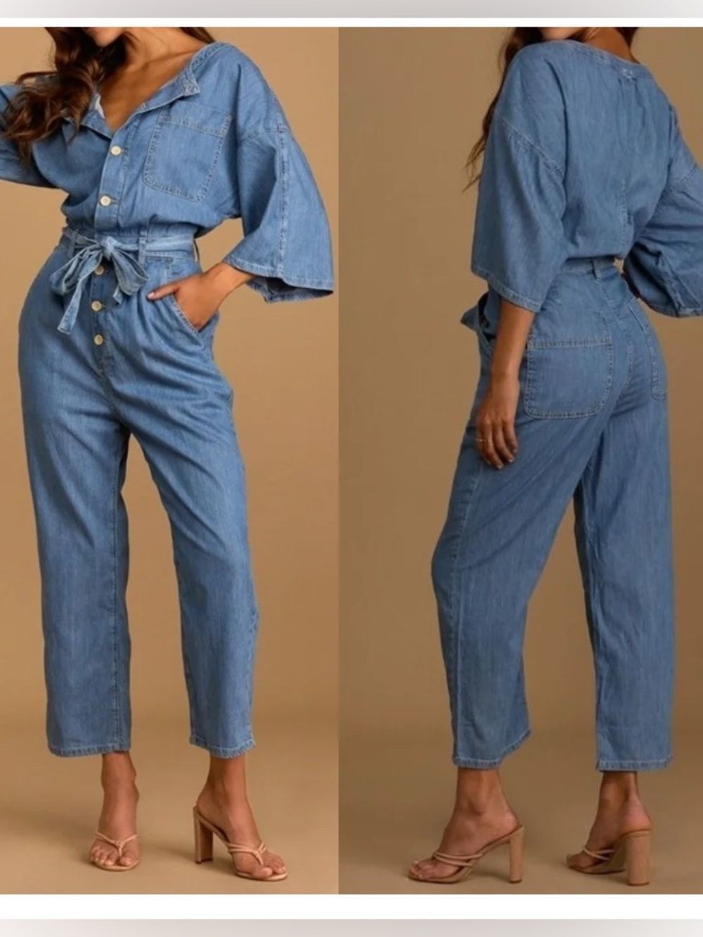 NWOT Free People Marley Jumpsuit Loco Blue
